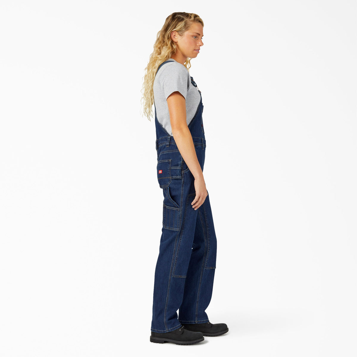 Women's Straight Fit Denim Double Front Bib Overalls - Dickies Women