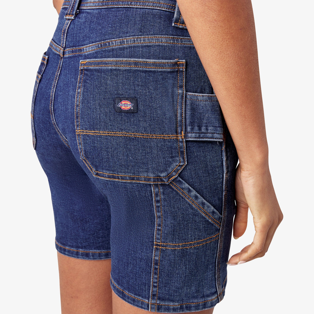Women's Relaxed Fit Denim Carpenter Shorts, 7" - Dickies Women