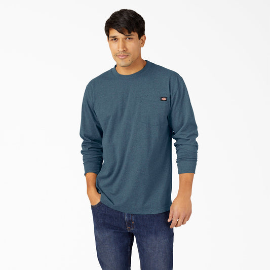Heavyweight Heathered Long Sleeve Pocket T-Shirt - Dickies Men