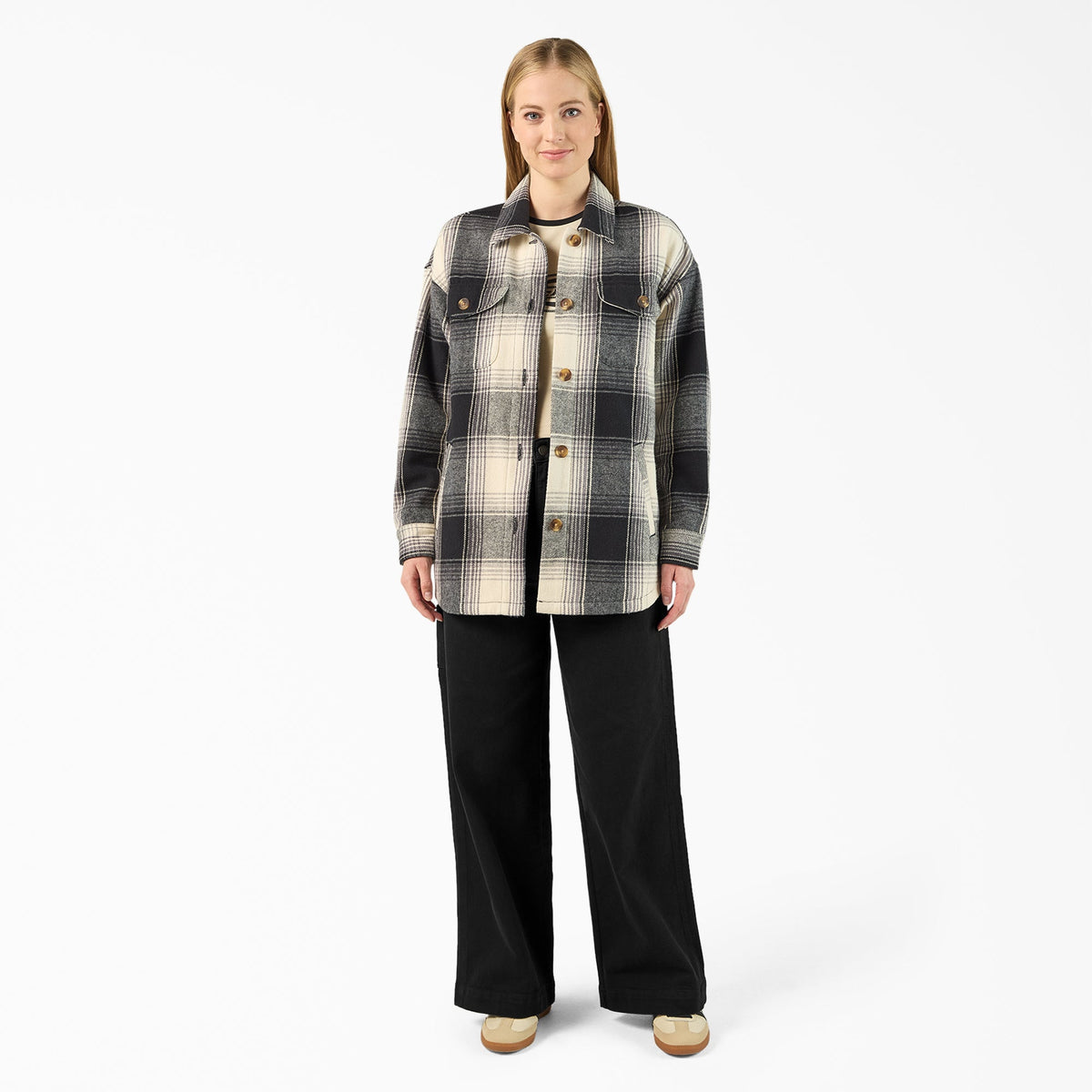 Women's Flannel Shacket - Dickies Sale