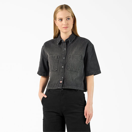 Women's Cropped Denim Work Shirt - Dickies Women|Sale
