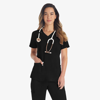 Women's EDS Essentials V-Neck Scrub Top - Dickies Women|Scrubs