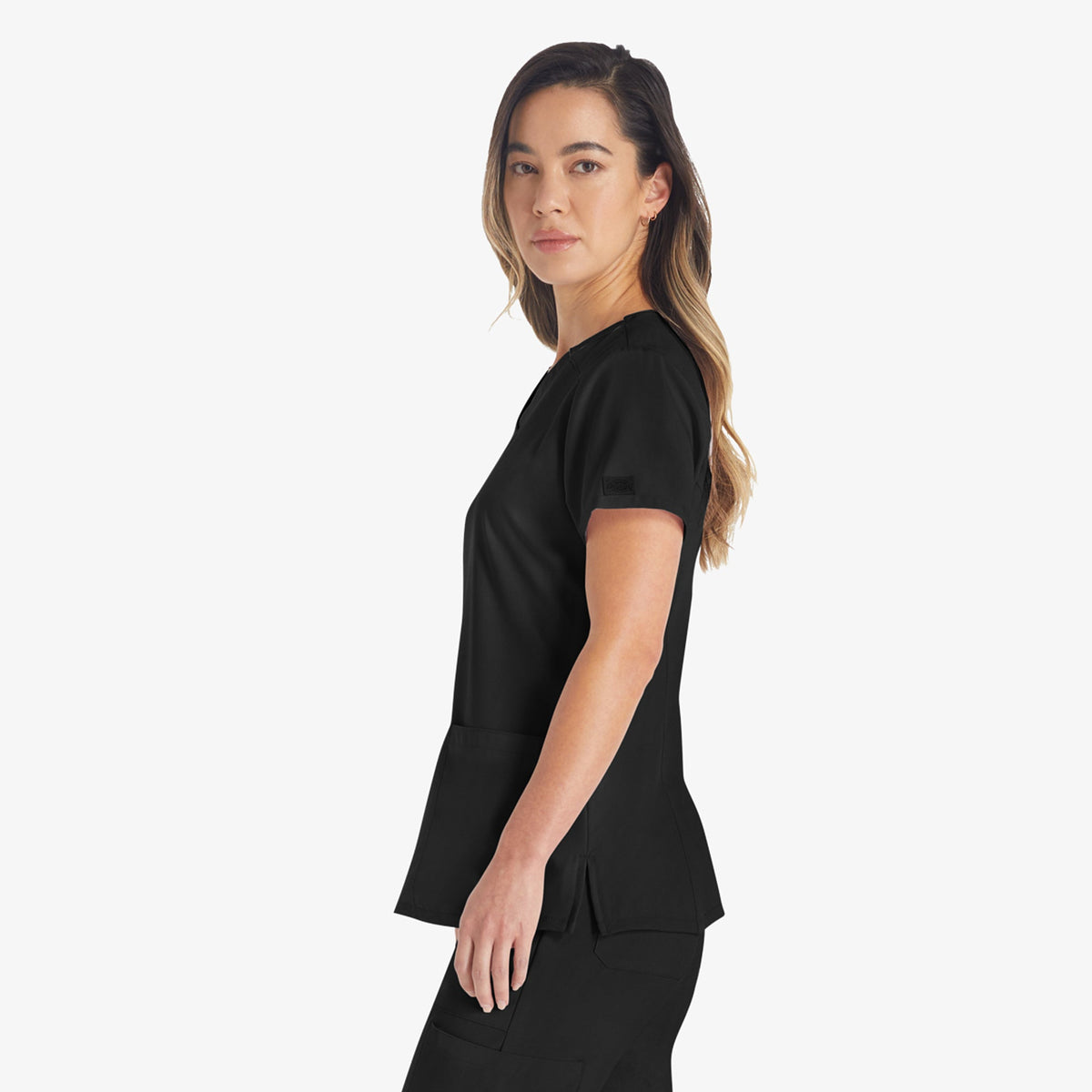 Women's EDS Essentials V-Neck Scrub Top - Dickies Women|Scrubs