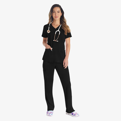 Women's EDS Essentials V-Neck Scrub Top - Dickies Women|Scrubs