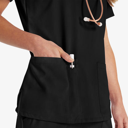 Women's EDS Essentials V-Neck Scrub Top - Dickies Women|Scrubs
