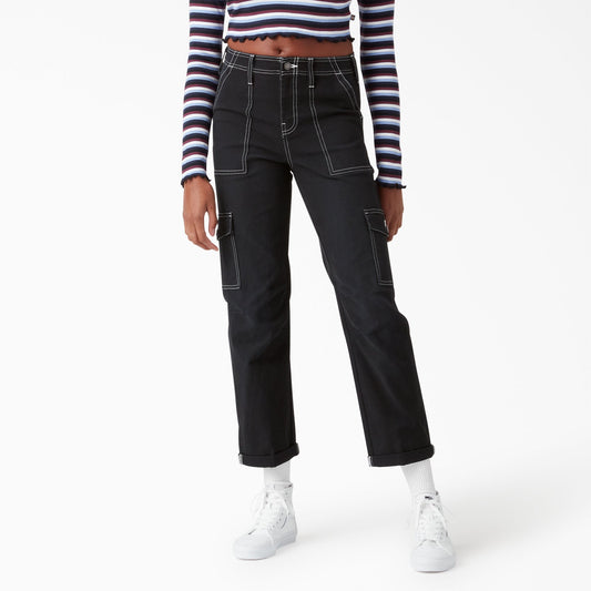 Women's Skinny Fit Cuffed Cargo Pants - Dickies Women