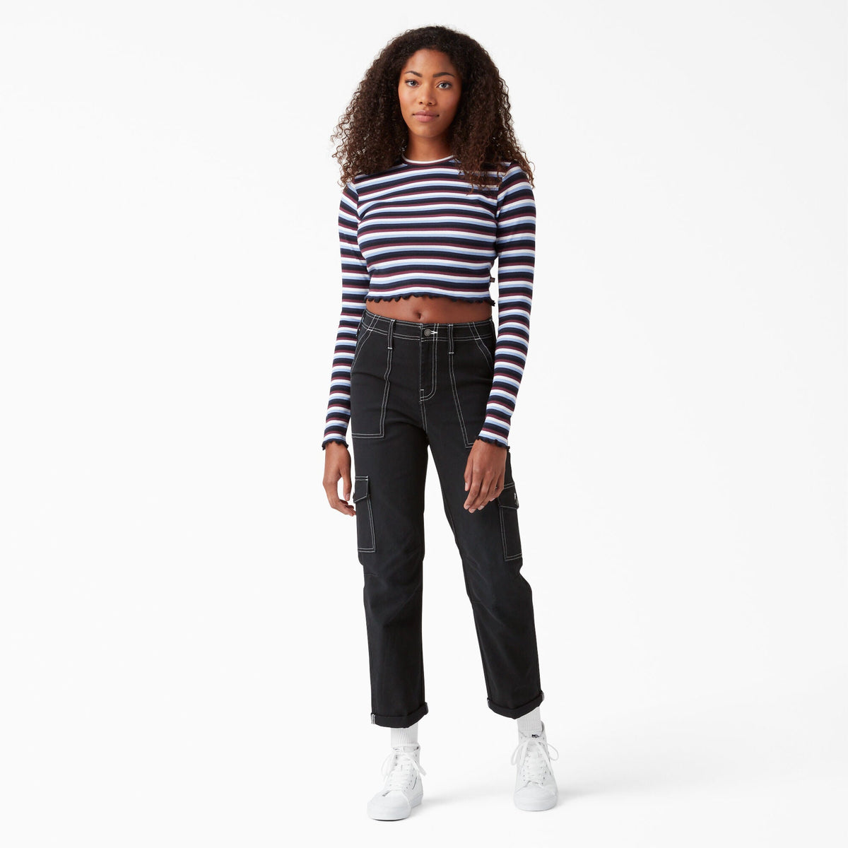 Women's Skinny Fit Cuffed Cargo Pants - Dickies Women