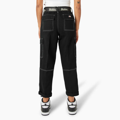Women's Relaxed Fit Contrast Stitch Cropped Cargo Pants - Dickies Sale