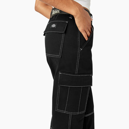 Women's Relaxed Fit Contrast Stitch Cropped Cargo Pants - Dickies Sale