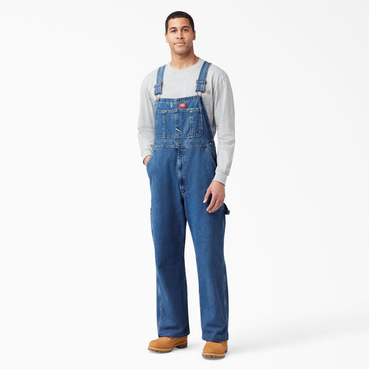 Stonewashed Indigo Bib Overalls - Dickies Men|Women