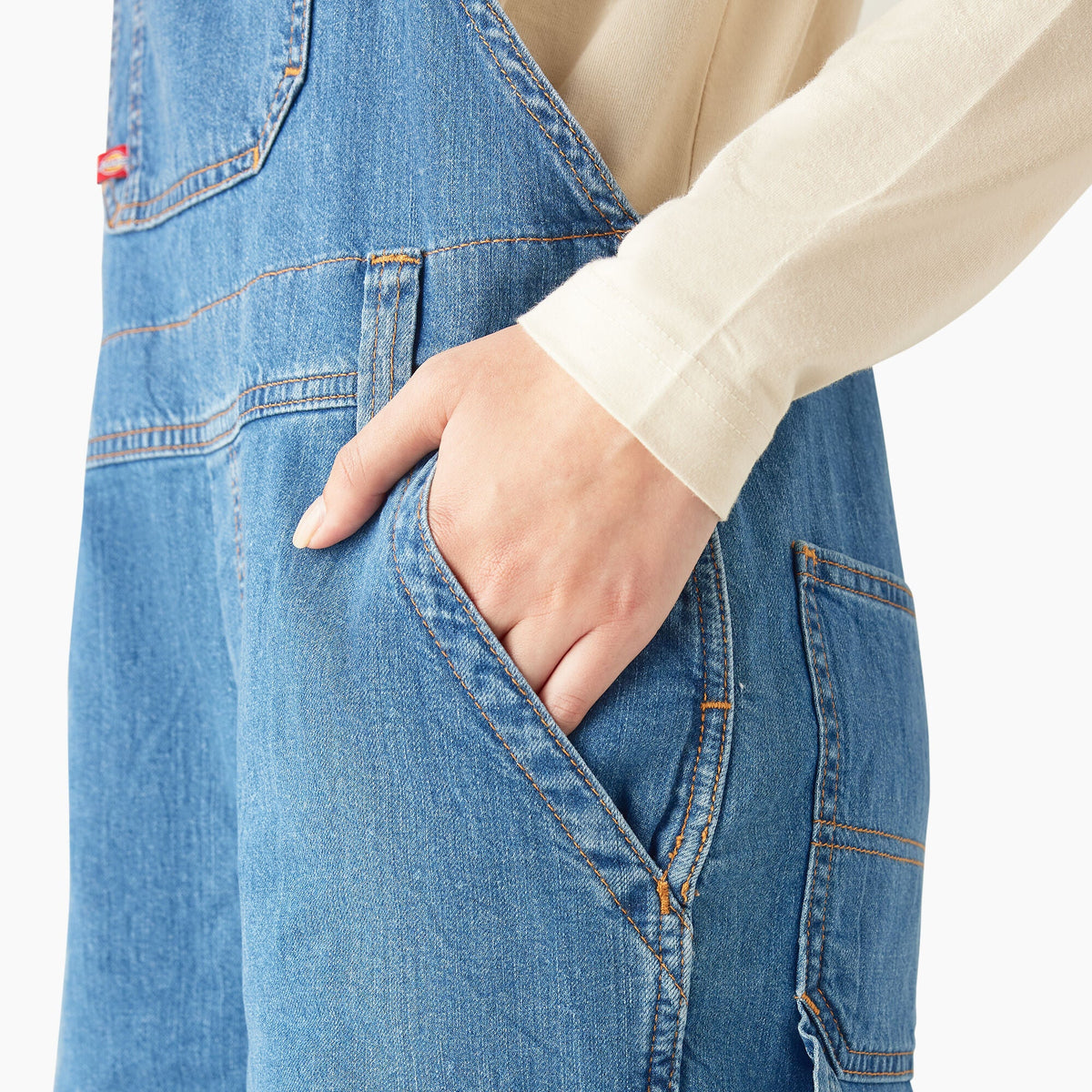 Women's Relaxed Fit Bib Shortalls, 7" - Dickies Women
