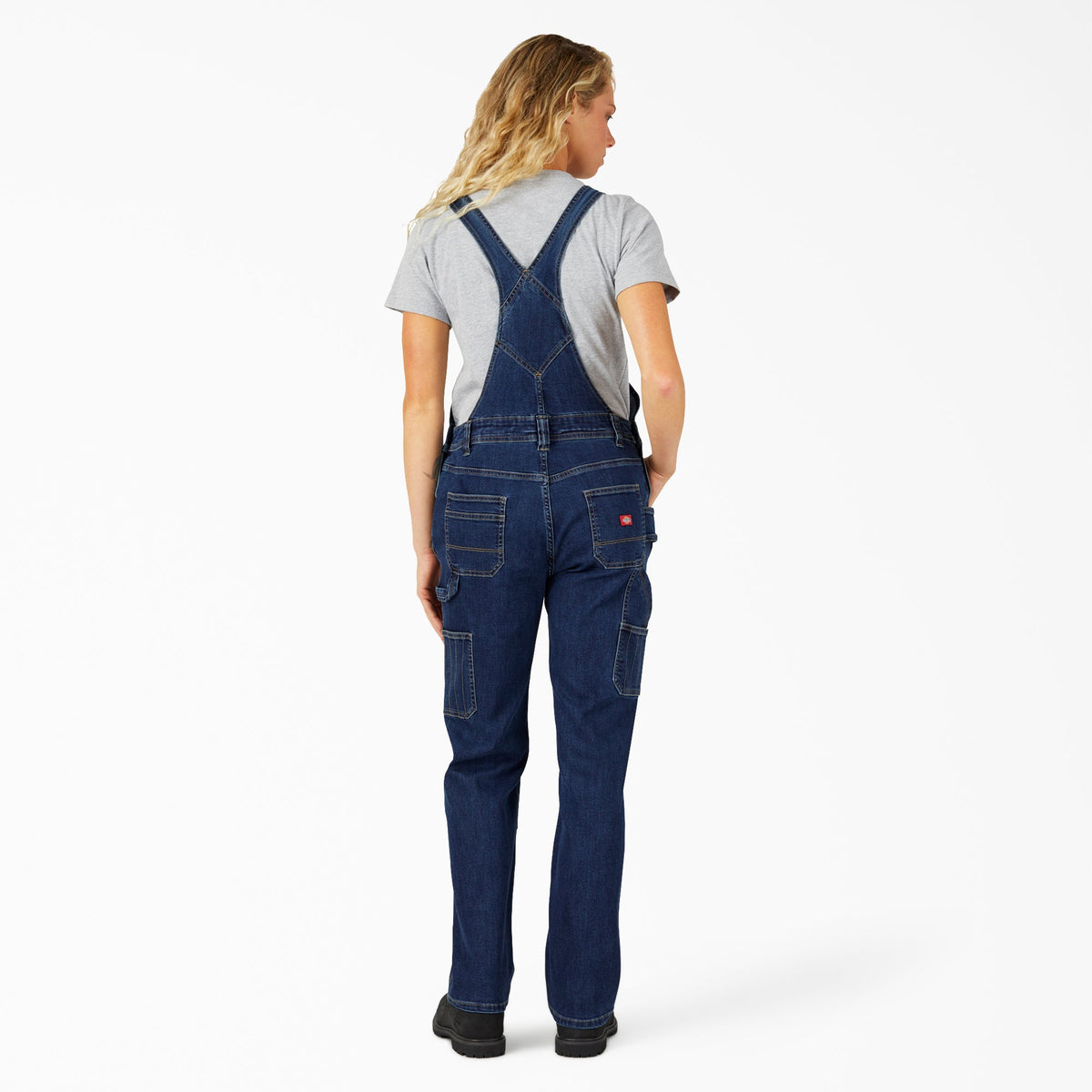 Women's Straight Fit Denim Double Front Bib Overalls - Dickies Women