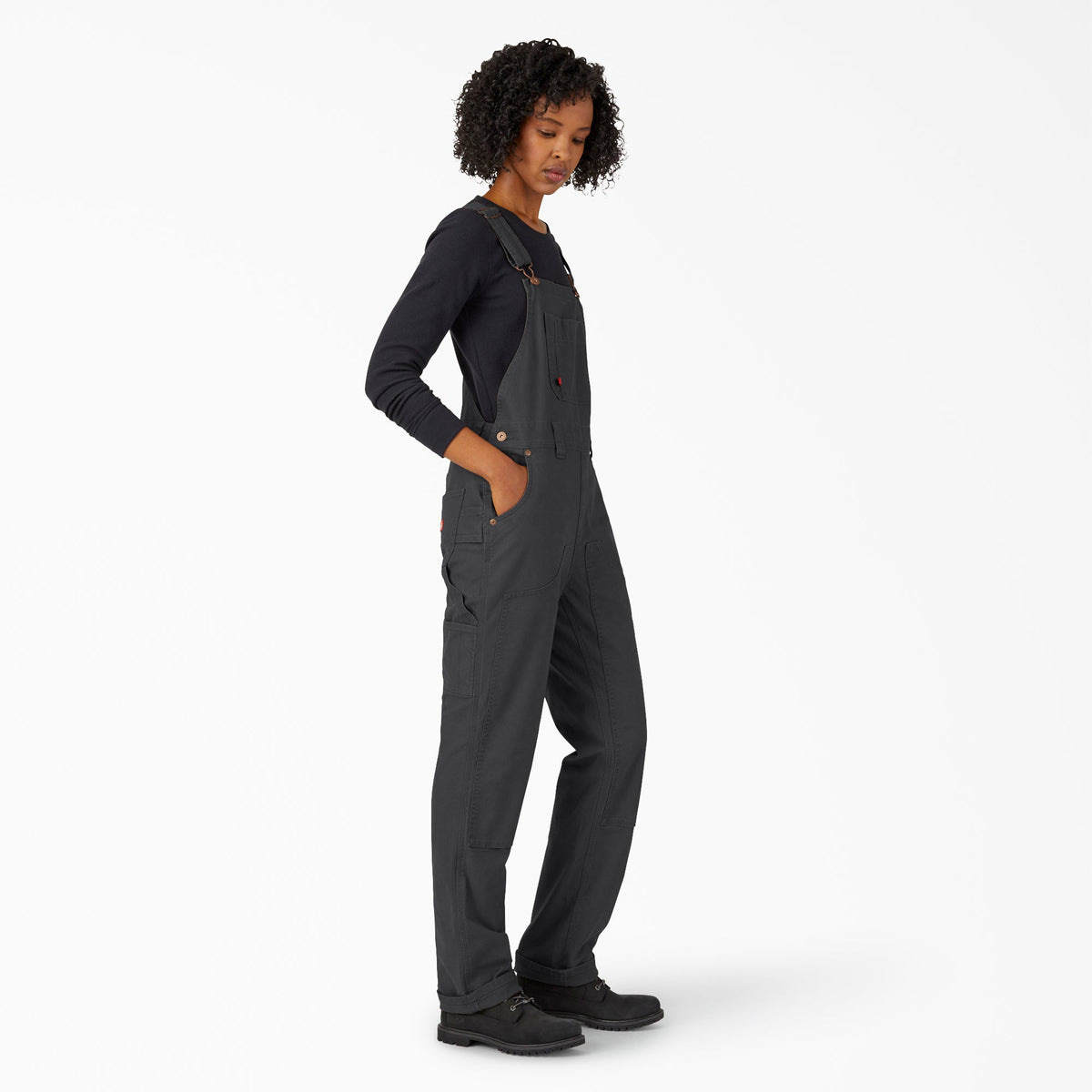 Women's Straight Fit Duck Double Front Bib Overalls - Dickies Women