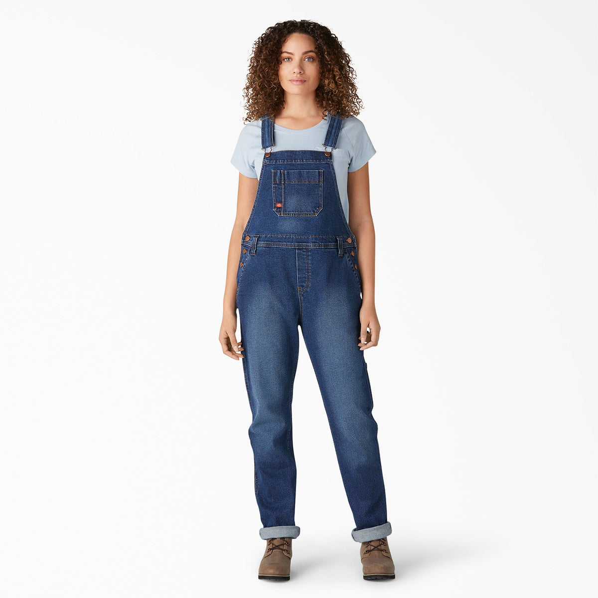 Women's Denim Boyfriend Fit Bib Overalls - Dickies Women