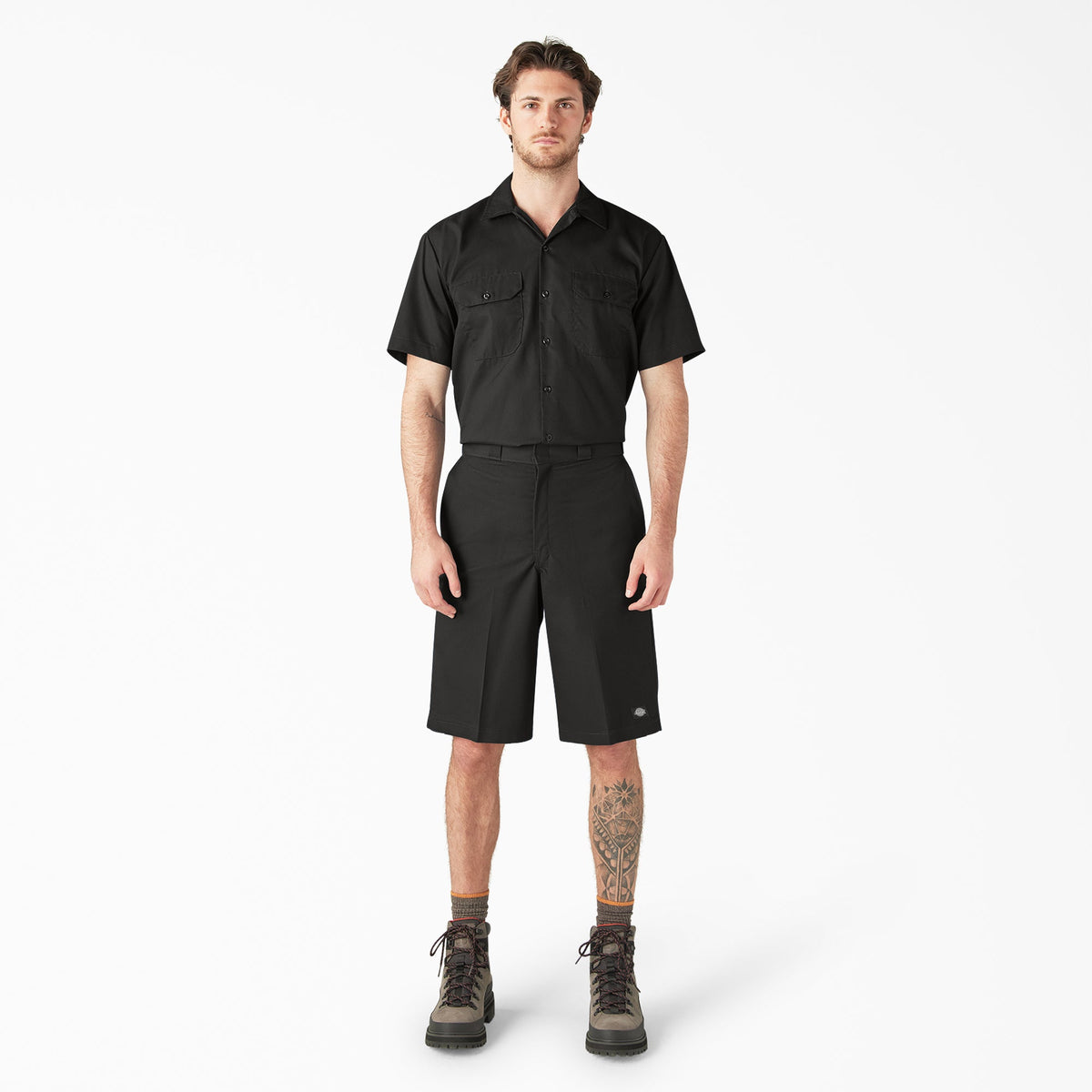 Loose Fit Flat Front Work Shorts, 13" - Dickies Men