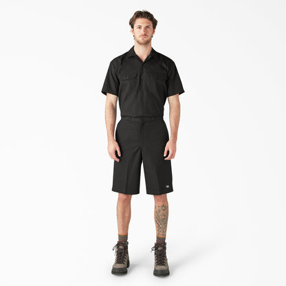 Loose Fit Flat Front Work Shorts, 13" - Dickies Men