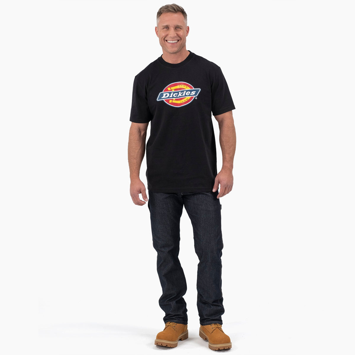 Short Sleeve Tri-Color Logo Graphic T-Shirt - Dickies Men