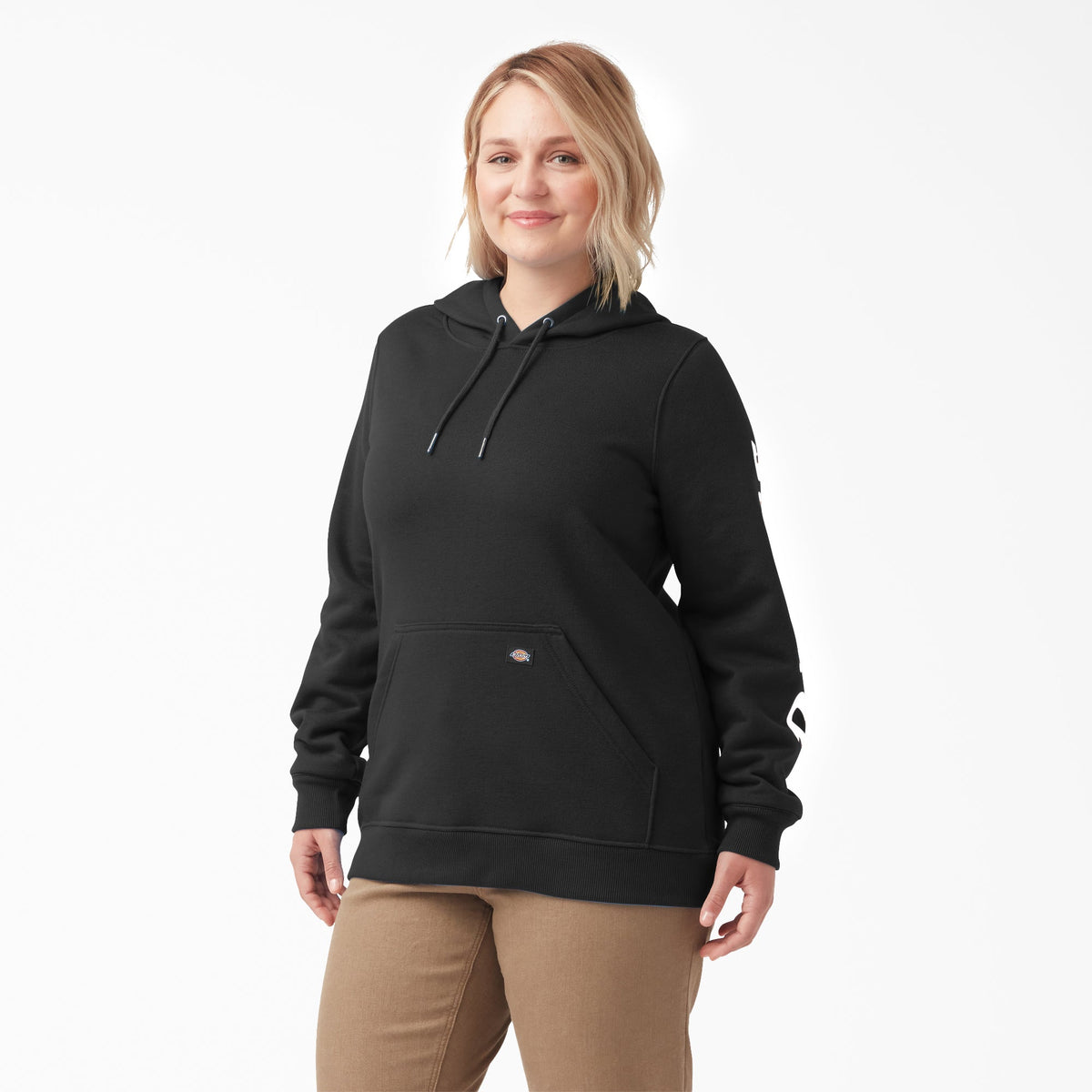 Women's Plus Water Repellent Sleeve Logo Hoodie - Dickies Women