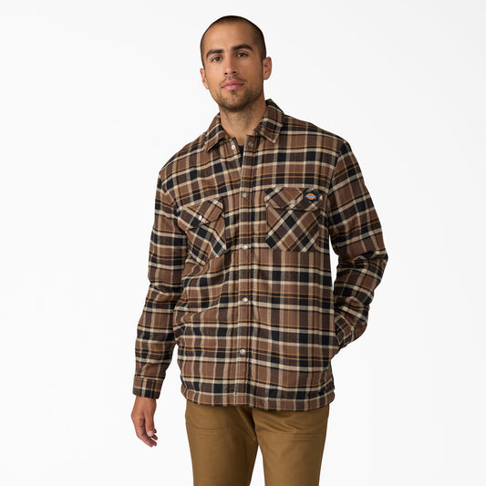 Water Repellent Fleece-Lined Flannel Shirt Jacket - Dickies Men|Sale