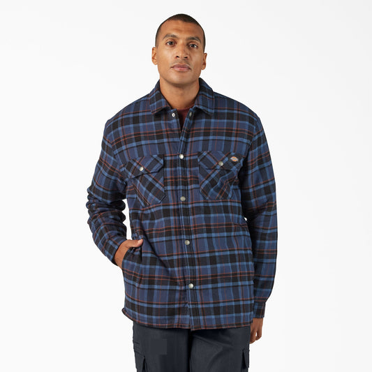 Water Repellent Fleece-Lined Flannel Shirt Jacket - Dickies Men|Sale
