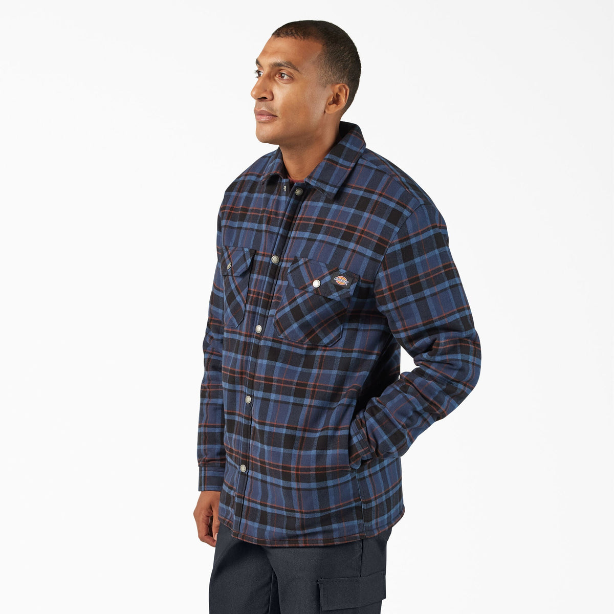 Water Repellent Fleece-Lined Flannel Shirt Jacket - Dickies Men|Sale
