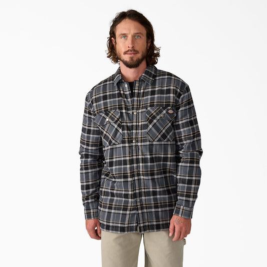 Water Repellent Fleece-Lined Flannel Shirt Jacket - Dickies Men|Sale