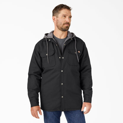 Water Repellent Duck Hooded Shirt Jacket - Dickies Men