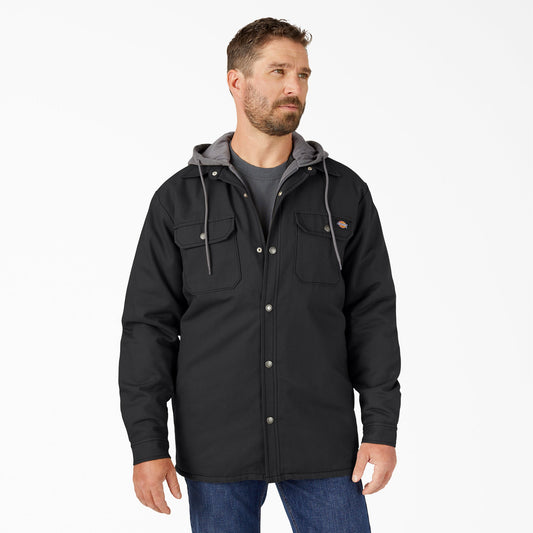 Water Repellent Duck Hooded Shirt Jacket - Dickies Men