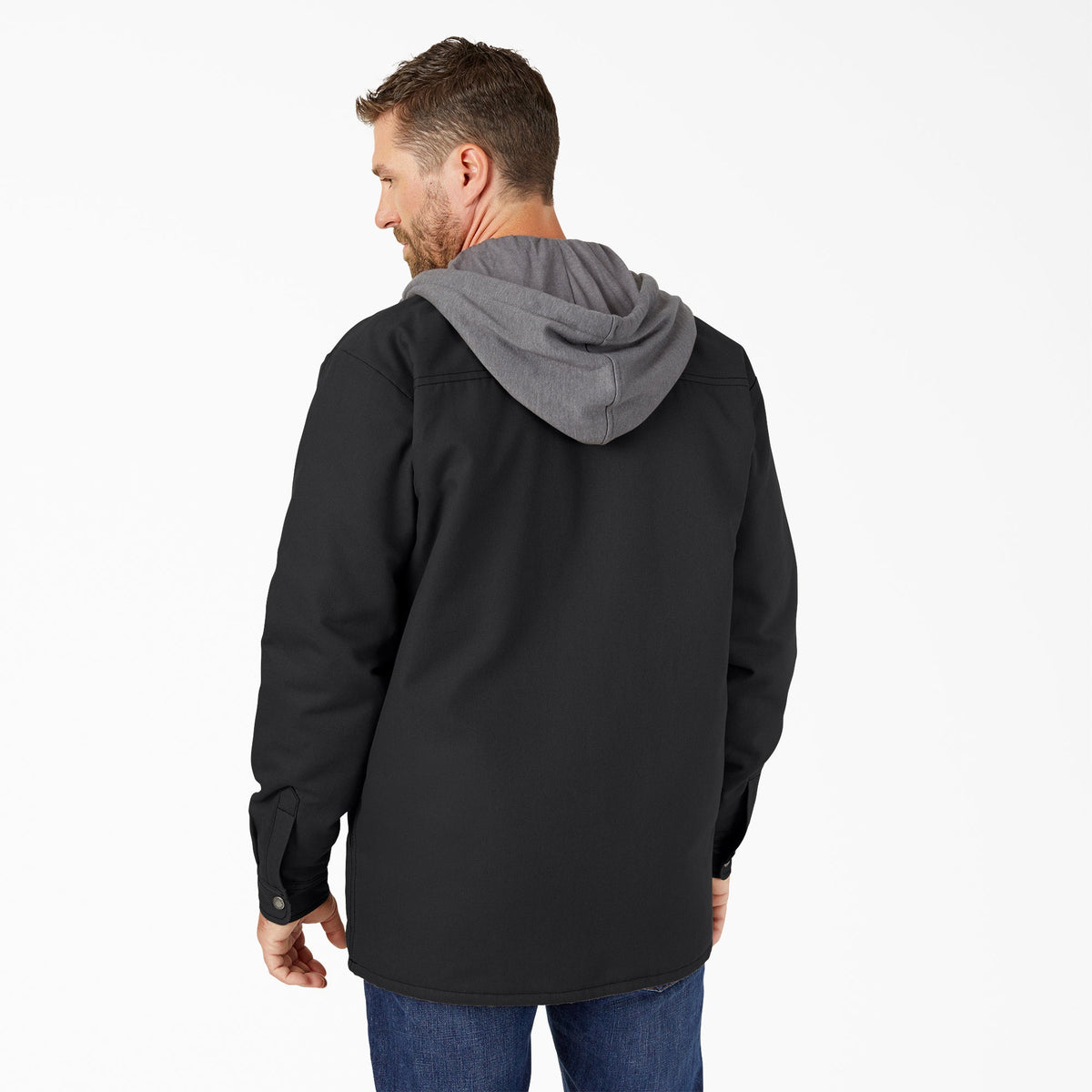 Water Repellent Duck Hooded Shirt Jacket - Dickies Men