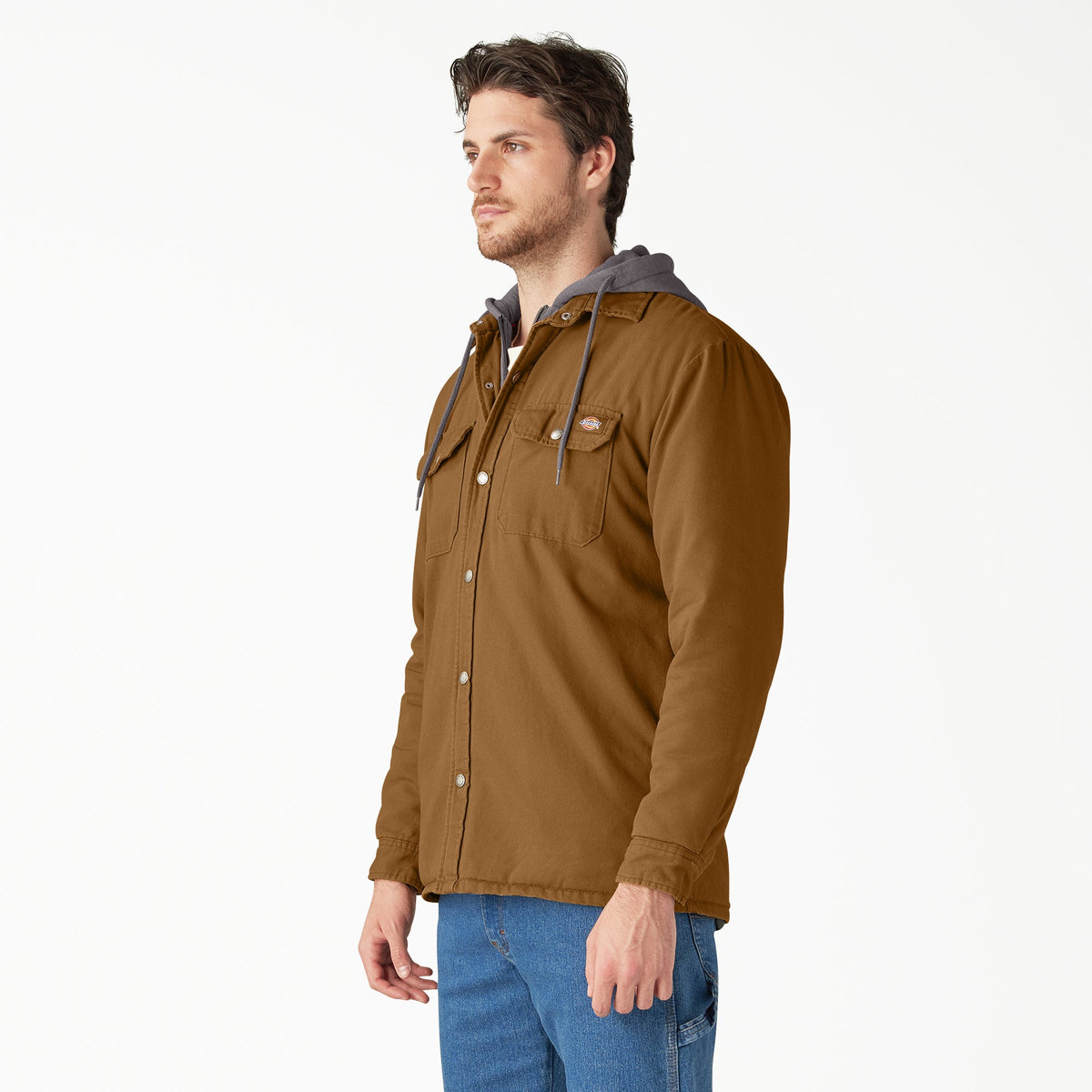 Water Repellent Duck Hooded Shirt Jacket - Dickies Sale