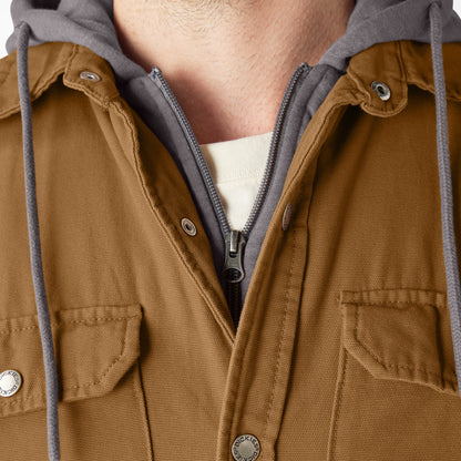 Water Repellent Duck Hooded Shirt Jacket - Dickies Sale
