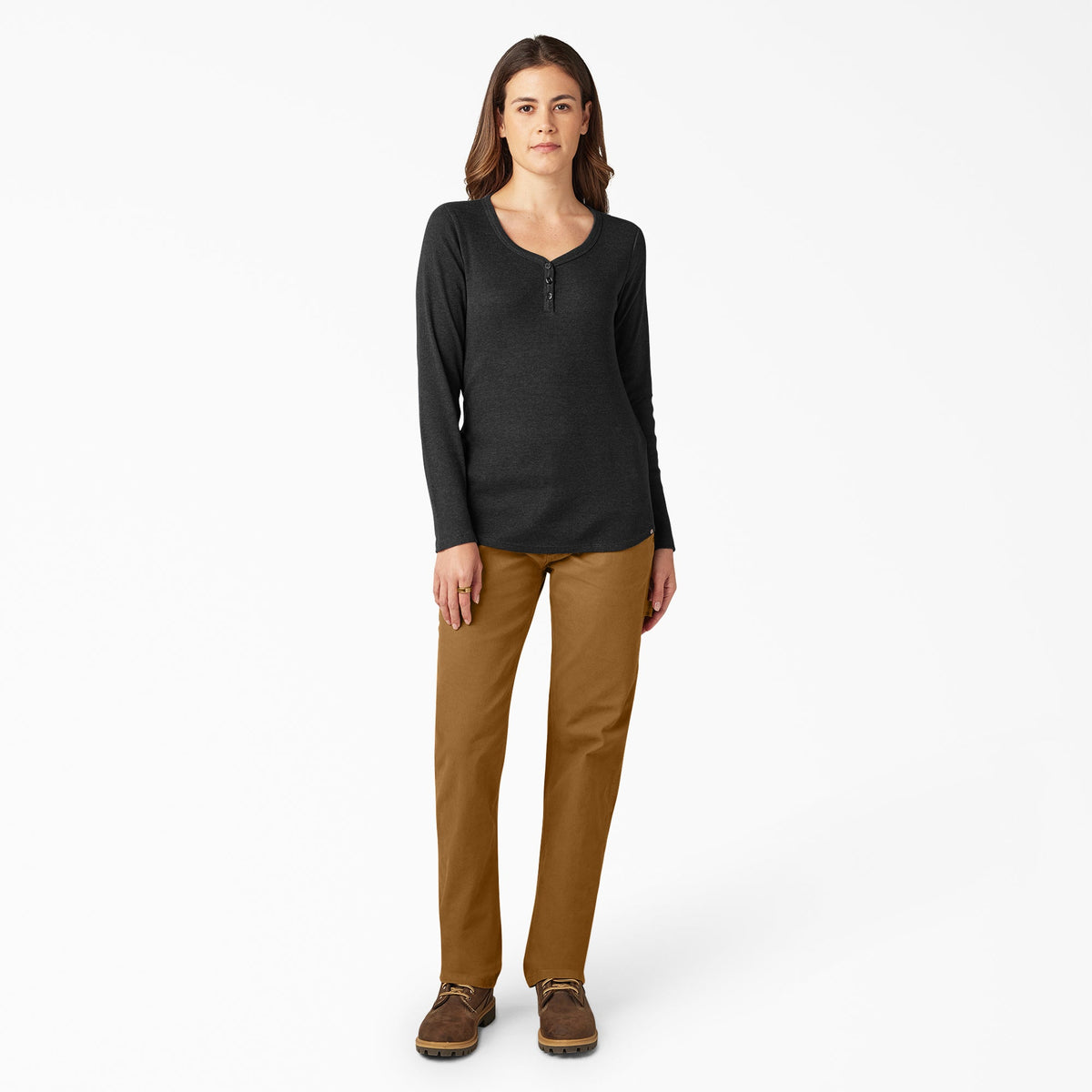 Women's Henley Long Sleeve Shirt - Dickies Women