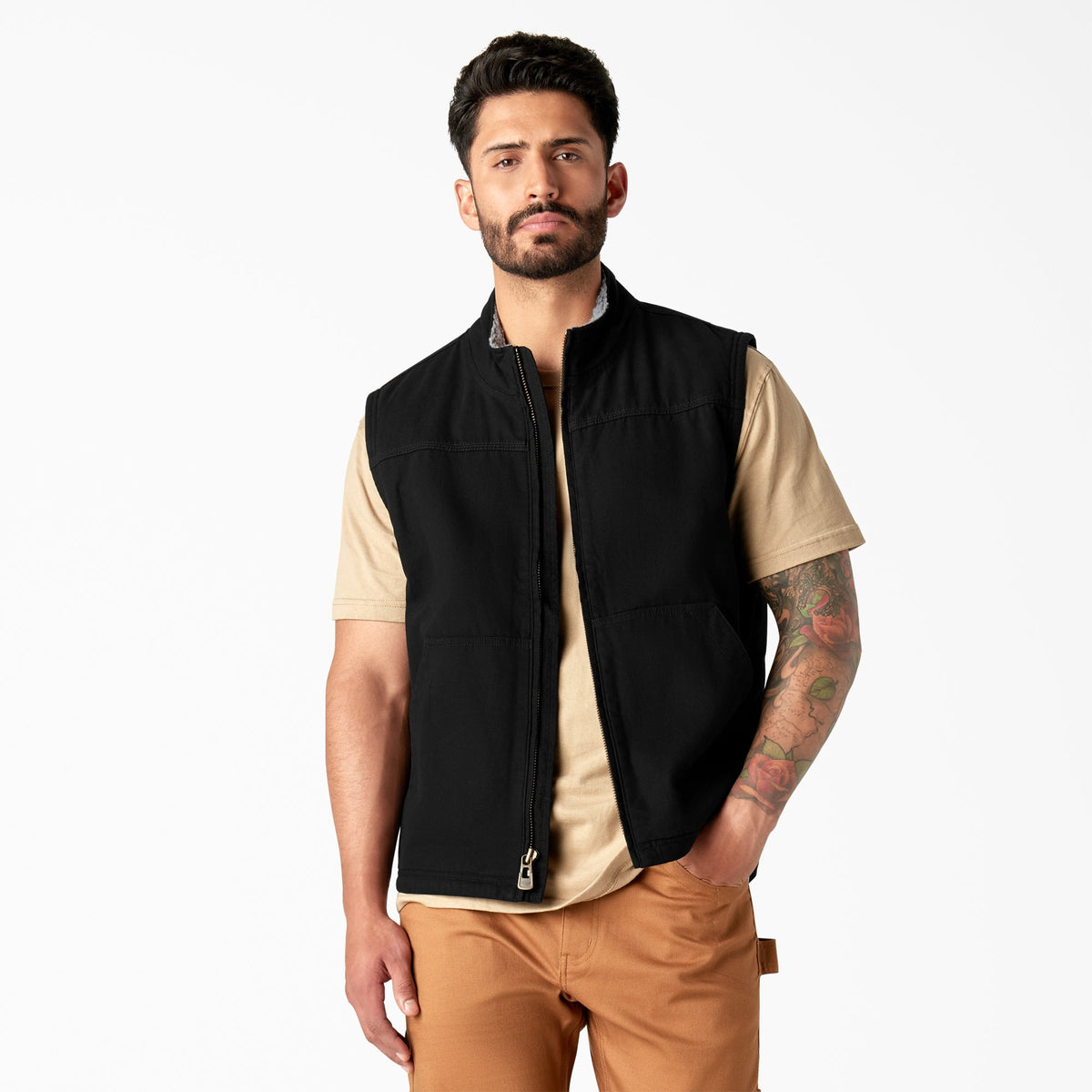 Duck Canvas High Pile Fleece Lined Vest - Dickies Men