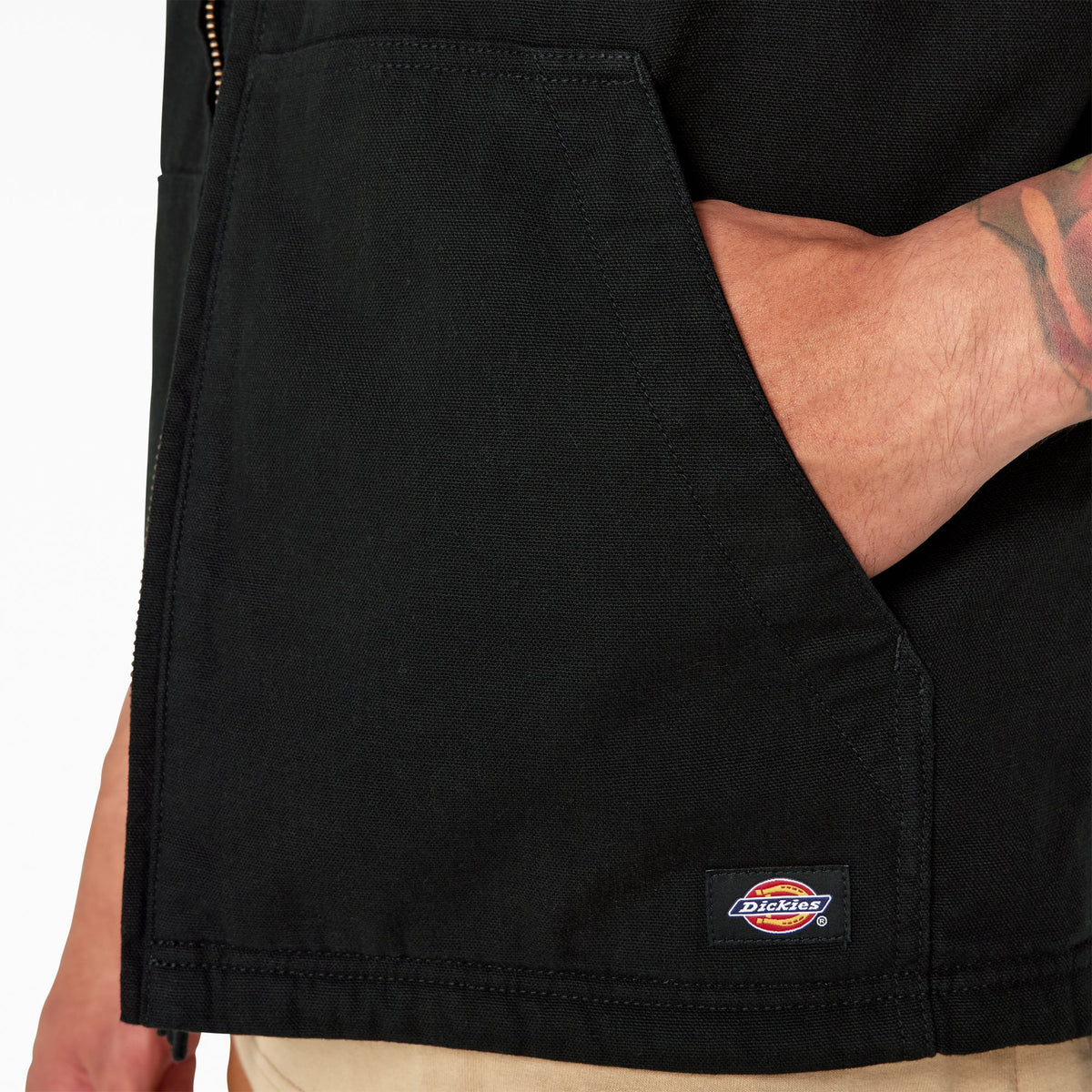 Duck Canvas High Pile Fleece Lined Vest - Dickies Men