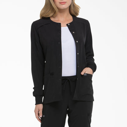 Women's EDS Essentials Snap Front Scrub Jacket - Dickies Women|Scrubs