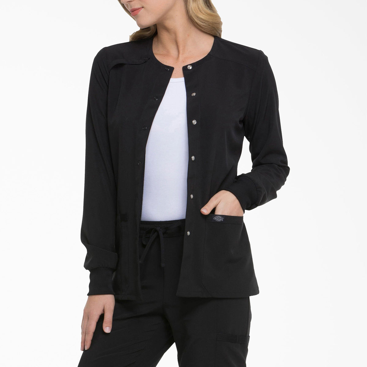 Women's EDS Essentials Snap Front Scrub Jacket - Dickies Women|Scrubs