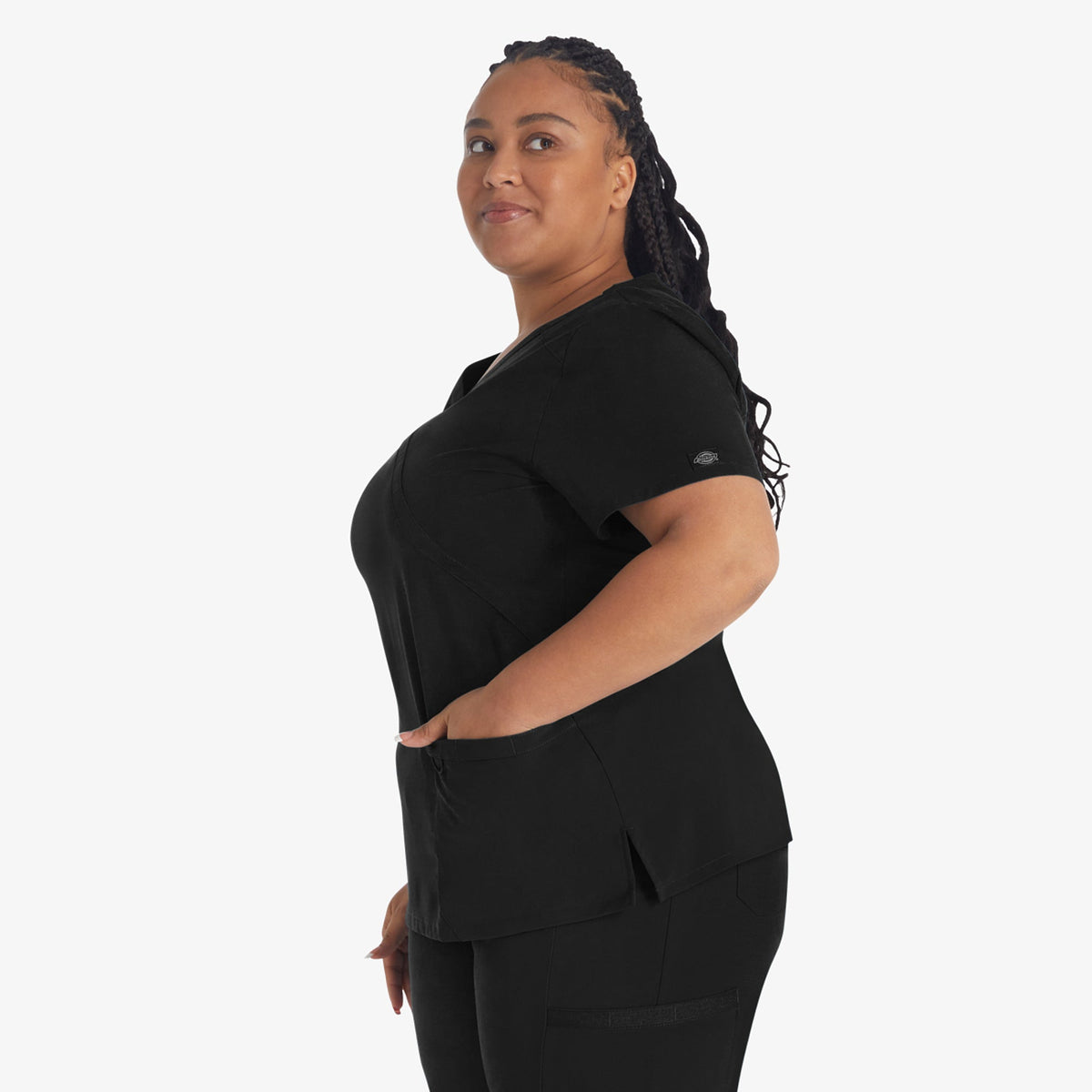 Women's EDS Essentials Mock Wrap Scrub Top - Dickies Women|Scrubs