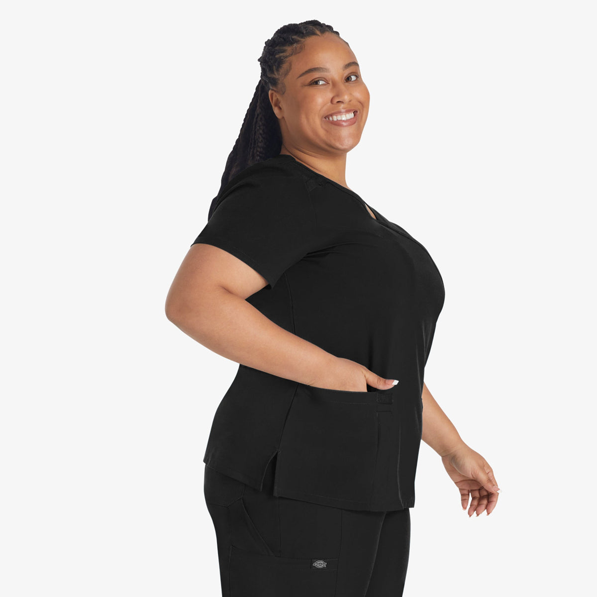 Women's EDS Essentials Mock Wrap Scrub Top - Dickies Women|Scrubs