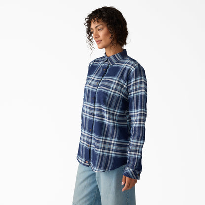 Women's Plaid Flannel Long Sleeve Shirt - Dickies Sale