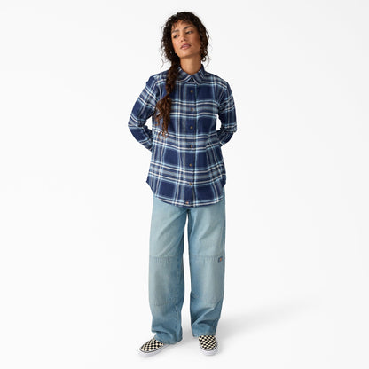 Women's Plaid Flannel Long Sleeve Shirt - Dickies Sale