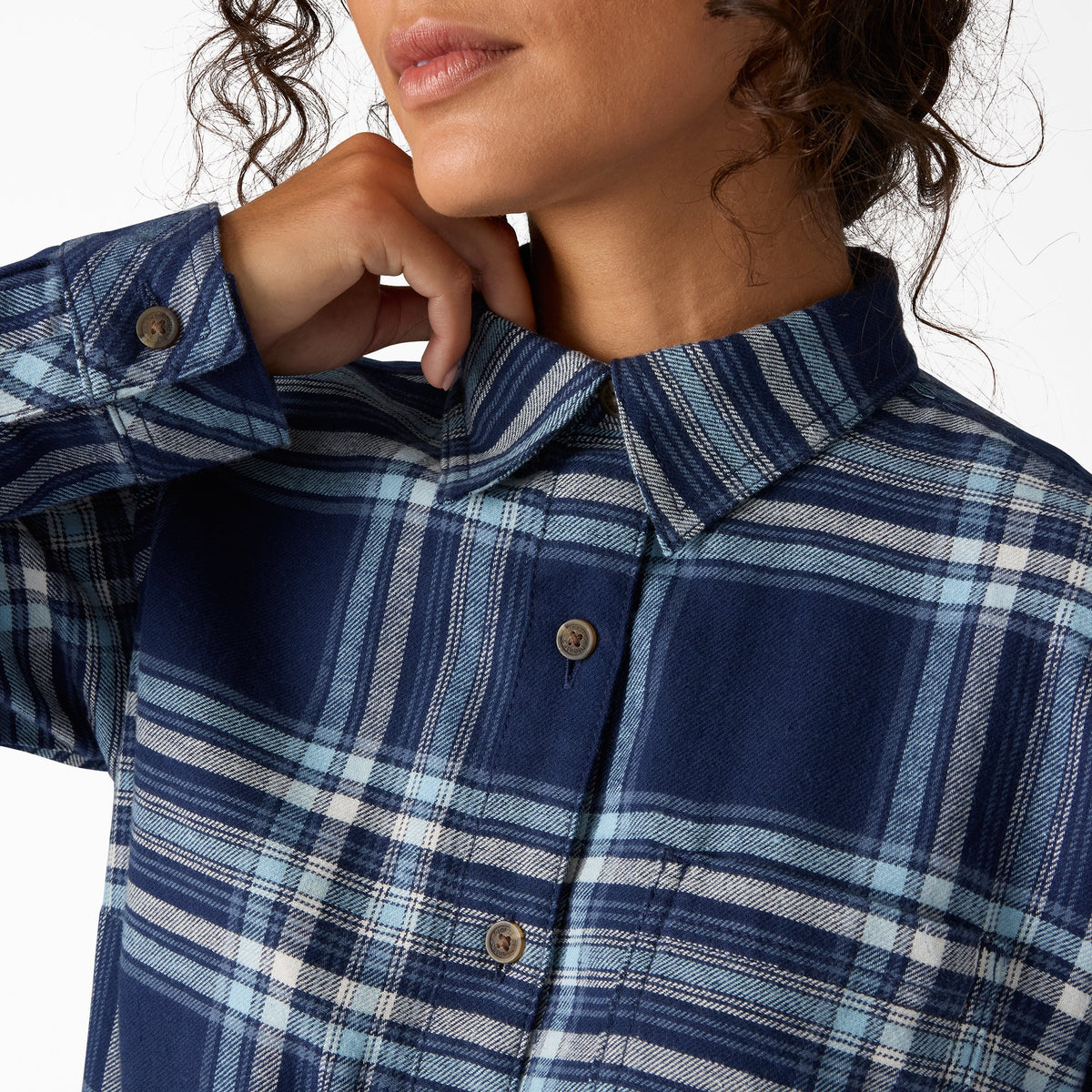 Women's Plaid Flannel Long Sleeve Shirt - Dickies Sale