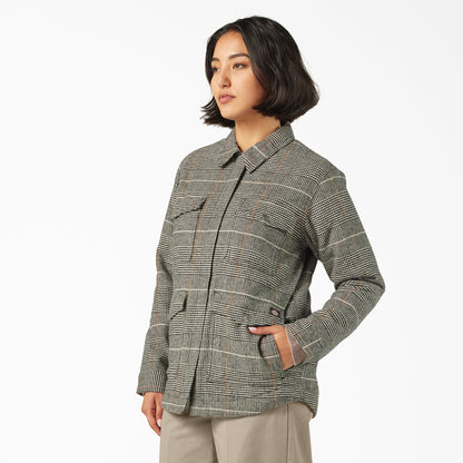 Women's Fleece Lined Flannel Chore Coat - Dickies Women