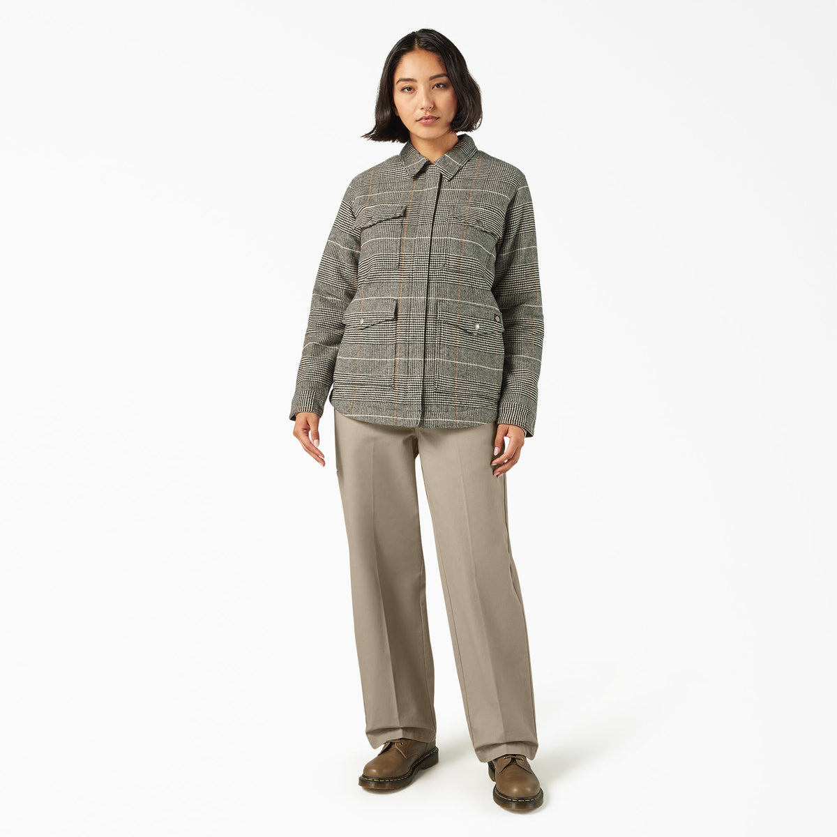 Women's Fleece Lined Flannel Chore Coat - Dickies Women