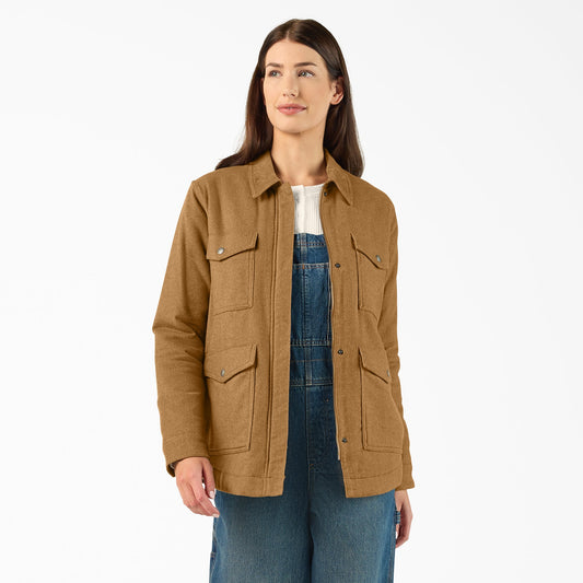 Women's Fleece Lined Flannel Chore Coat - Dickies Sale