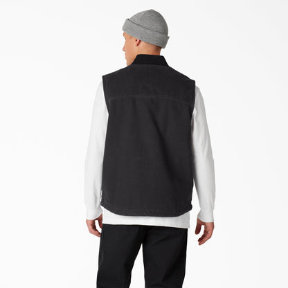 Stonewashed Duck High Pile Fleece Lined Vest - Dickies Men