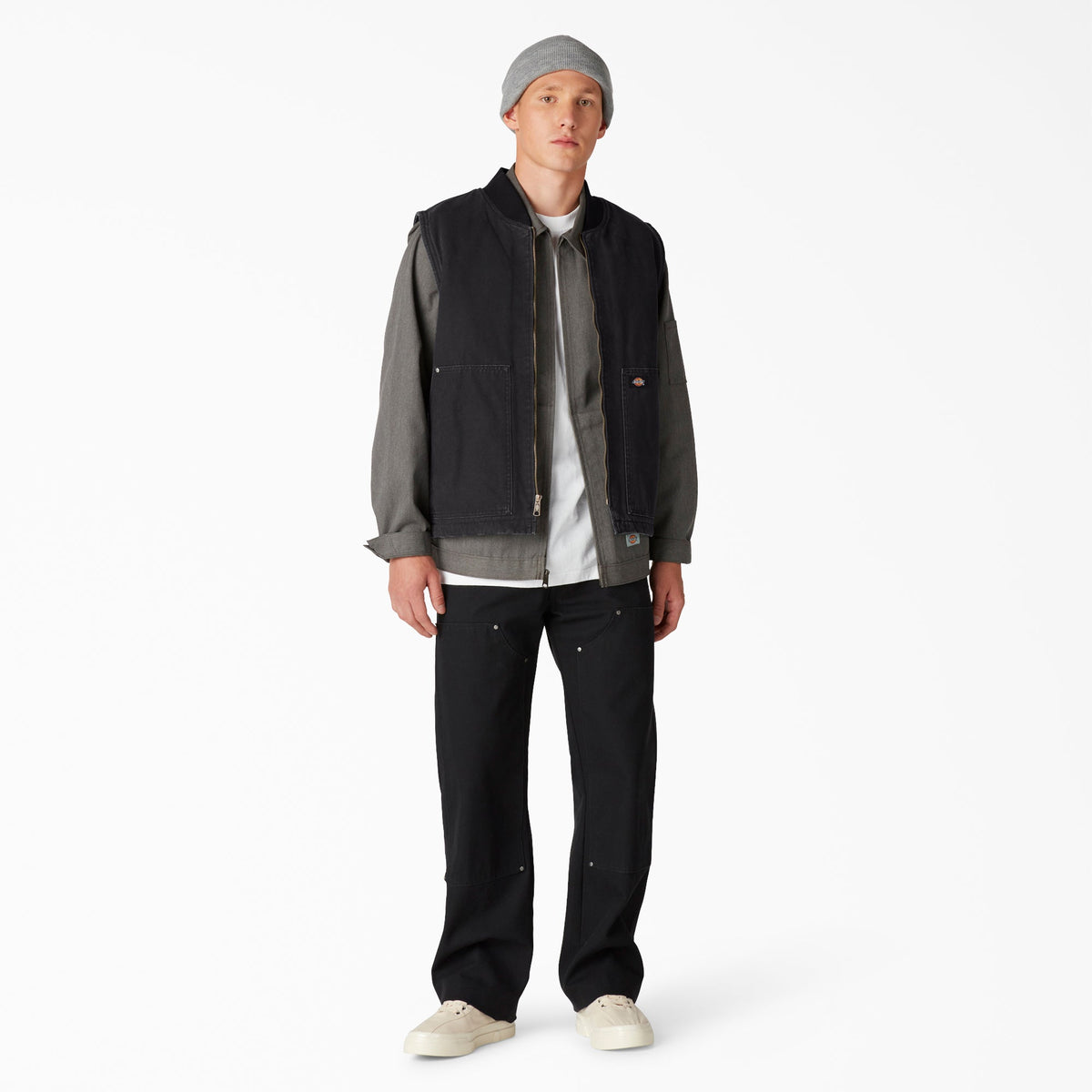 Stonewashed Duck High Pile Fleece Lined Vest - Dickies Men