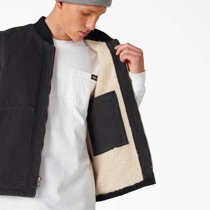 Stonewashed Duck High Pile Fleece Lined Vest - Dickies Men