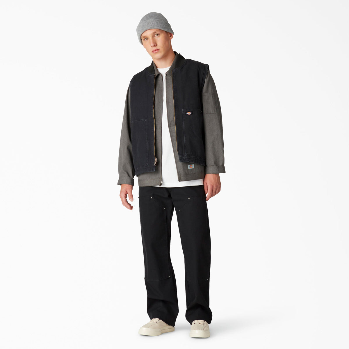 Stonewashed Duck High Pile Fleece Lined Vest - Dickies Men