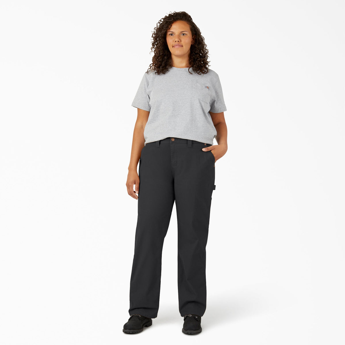 Women's Plus FLEX Relaxed Straight Fit Duck Carpenter Pants - Dickies Women