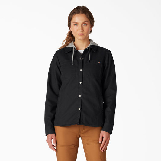Women's Duck Hooded Shirt Jacket - Dickies Women